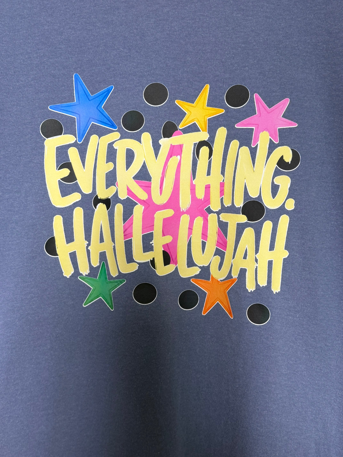 Everything Hallelujah Graphic Tee - vintage blue