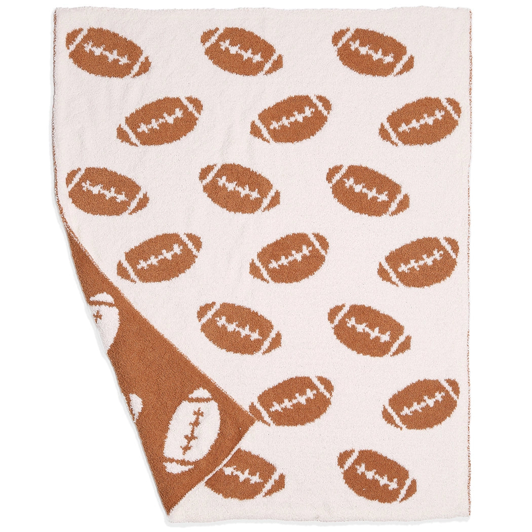 Football Patterned Throw Blanket - Baby/Toddler