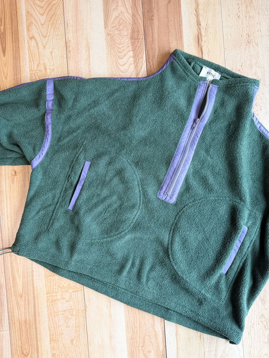 HALF-ZIP FLEECE PULLOVER - MATCH/LAVENDER