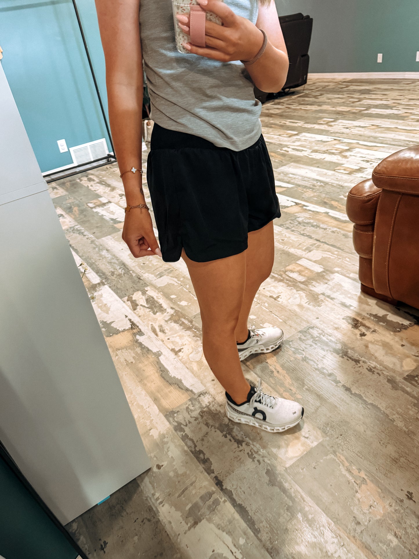 Tummy Control Athletic Shorts - Black