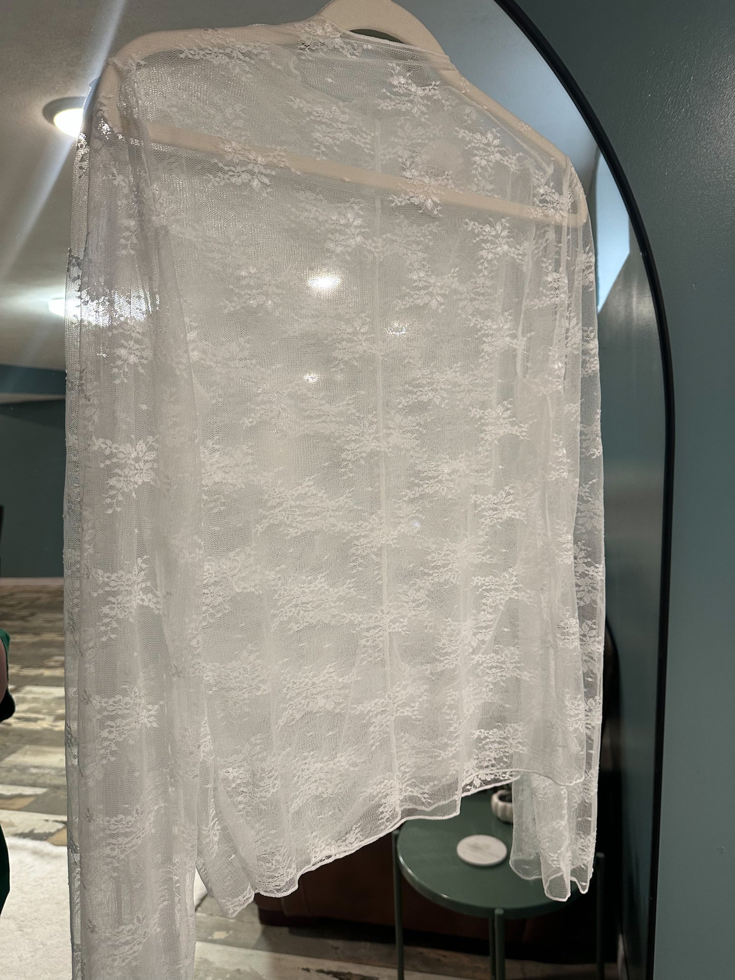 White Lace Layering Top