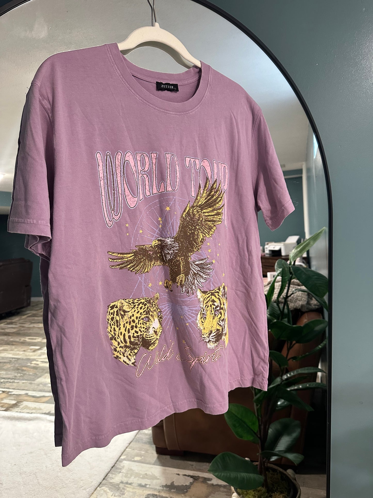 World Tour Graphic Tee - Lavender
