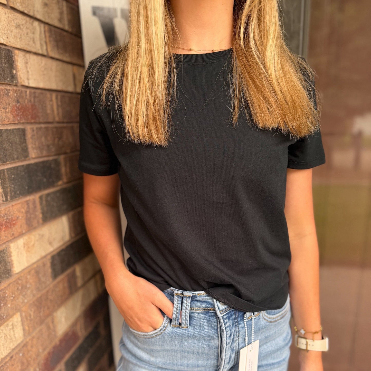 Everyday Cotton Crewneck Tee - black