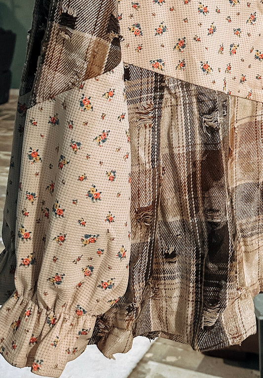 Distressed Petal Shacket