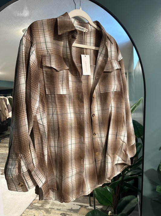 Cozy Coffee Flannel