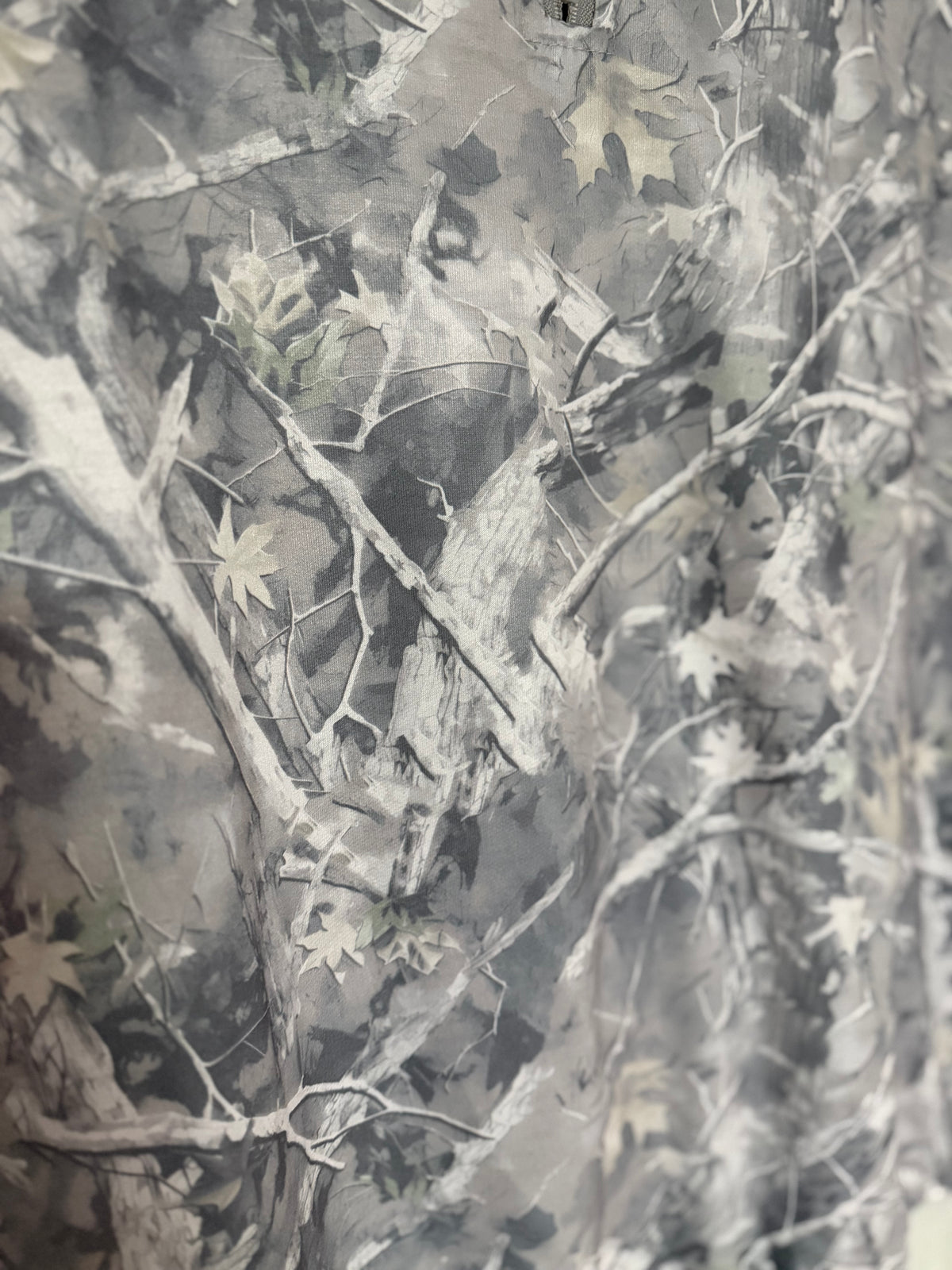 Smoke Camo Quarter Zip - grey