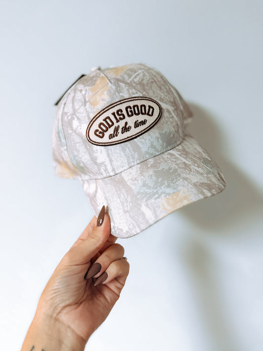 God is Good All the Time Camo Hat