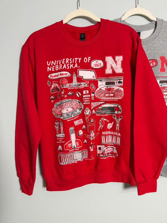 Ultimate Nebraska Fan Crewneck - Red