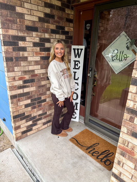Venice Seamless Front Flare Leggings - Coffee
