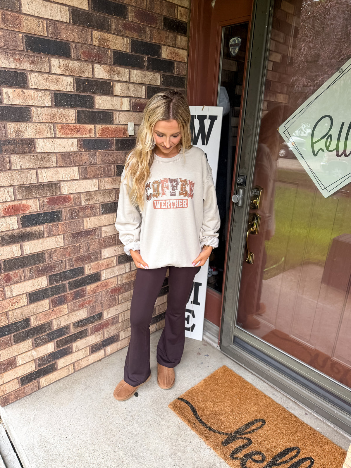 Coffee Weather Crewneck - sand