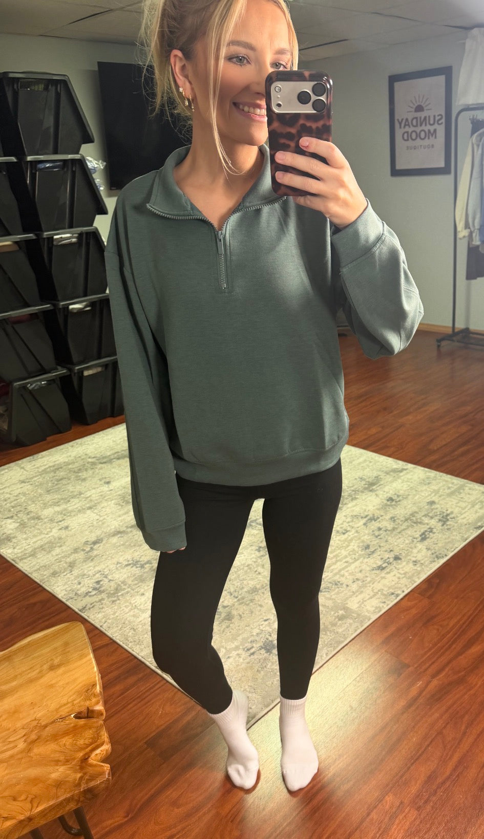 SCUBA HALF ZIP PULLOVER - ASH JADE
