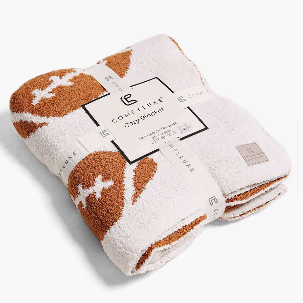 Football Patterned Throw Blanket - Baby/Toddler