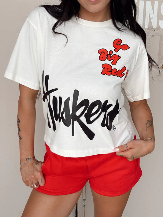 *PREORDER* Huskers Go Big Red! Boxy Tee